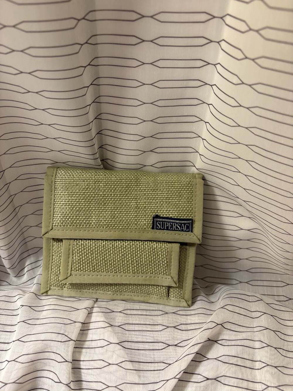 Supersac Vintage Woven Crossbody Travel Wallet with Mirror and Comb